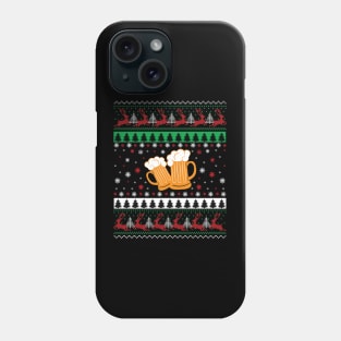 beer ugly Christmas sweater Phone Case