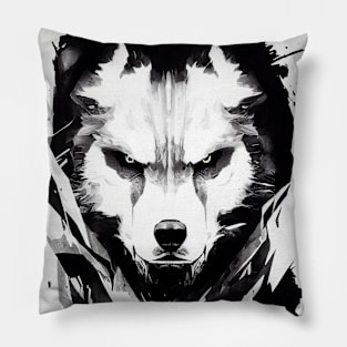 Wolf Wild Nature Free Spirit Art Brush Painting Pillow