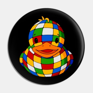 Rubik's Cube Rubber Duck Pin