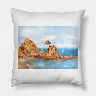 Tossa de Mar Beach. Costa Brava. Spain Pillow