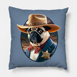 Sheriff Puggy Pillow