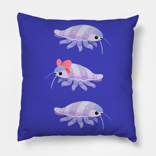 Swimming giant isopod Pillow by pikaole