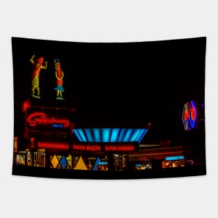 Vintage Superdawg Neon Tapestry