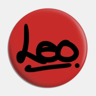 "Leo" signature design Pin