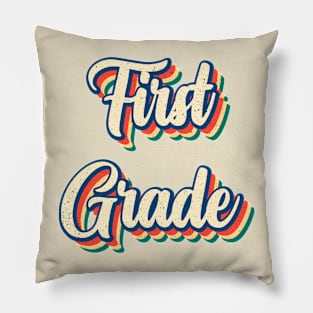 Groovy Retro First Grade Pillow