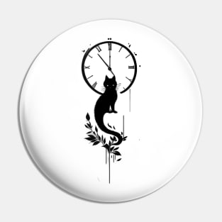 Cat timekeeper Pin