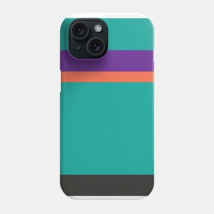 An exceptional mix of Orange Pink, Faded Orange, Purple, Blue/Green and Dark Grey stripes. Phone Case
