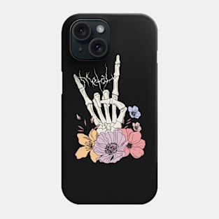 Metal Skeleton Hand Phone Case