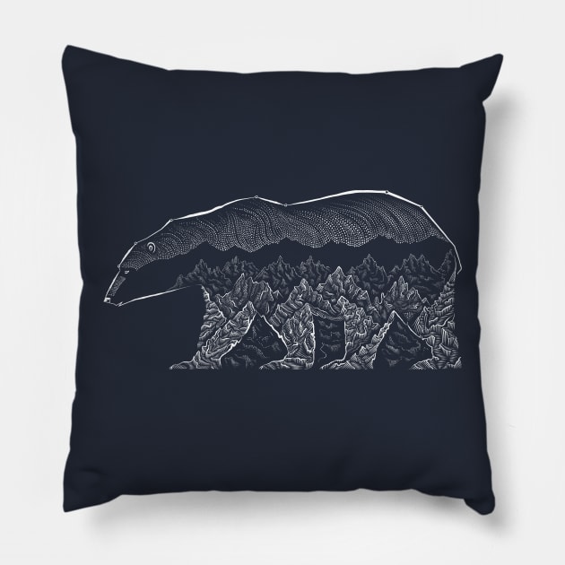 Mountain Bear Pillow by VictoriaSochivko