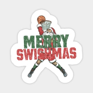 Swishmas Santa Basketball Xmas Magnet