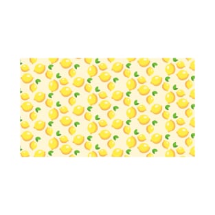 Yellow Lemon Print Pattern T-Shirt