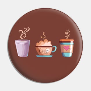 Cute coffee trio Pin