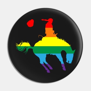 Bronco Rider 2: Pride Flag Pin