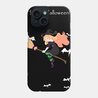 "Happy Halloween" Strawberry Blonde Witch Phone Case