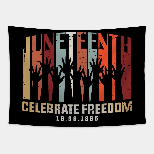 Juneteenth Celebrating Black Freedom, Black History Tapestry by UrbanLifeApparel