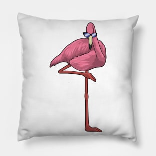 Flamingo with Sunglasses Pillow