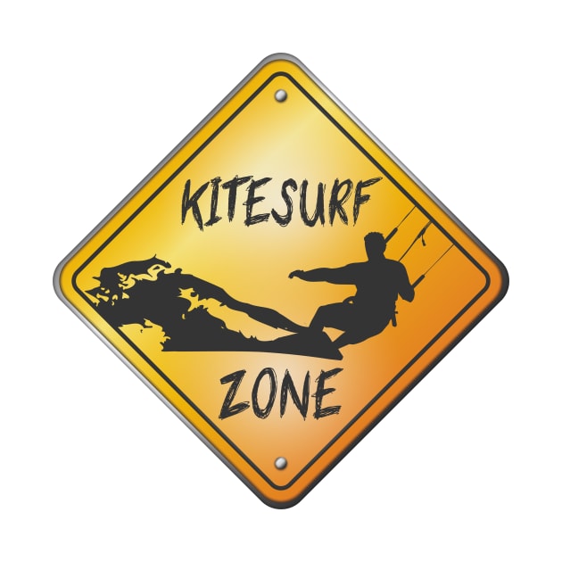 Kitesurf Zone Roadsign by Manikool