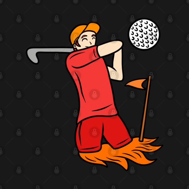 Golf player boy by Andrew Hau