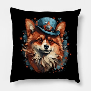 Patriotic Pomeranian Pillow