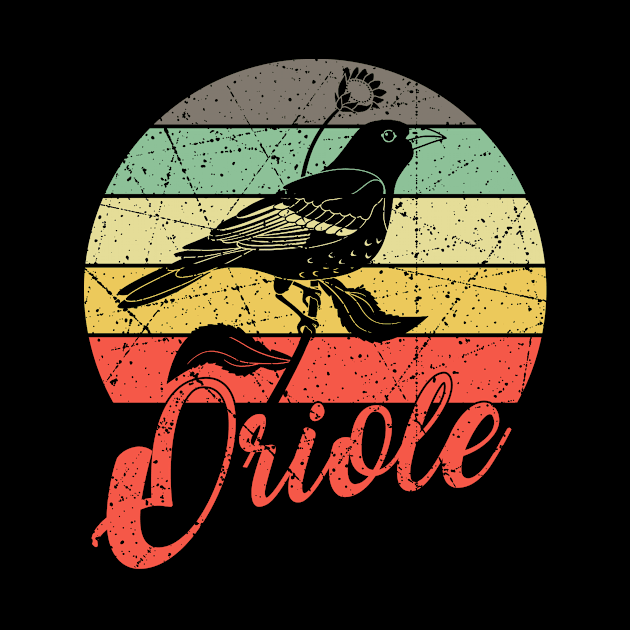 Oriole Bird Silhouette T Shirt Vintage Oriole Bird by alexanderahmeddm