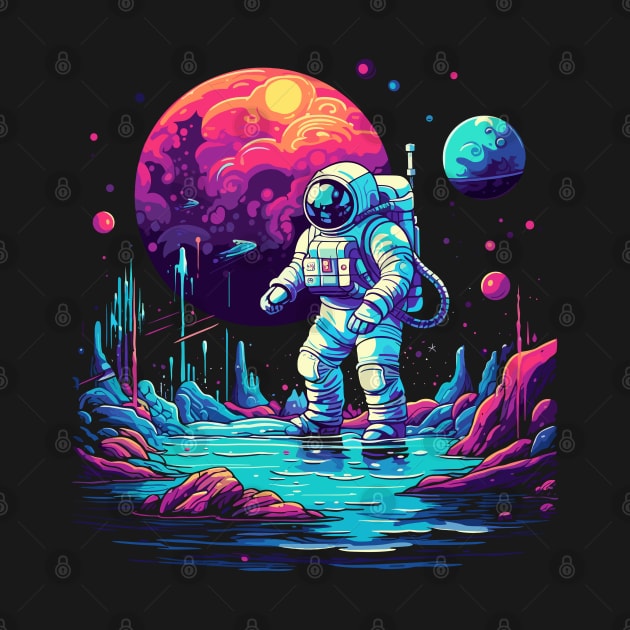 astronaut exploring galaxy by legend