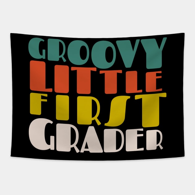 Groovy Little First Grader First Day of School Tapestry by Myartstor 