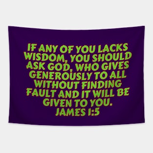 Bible Verse James 1:5 Tapestry