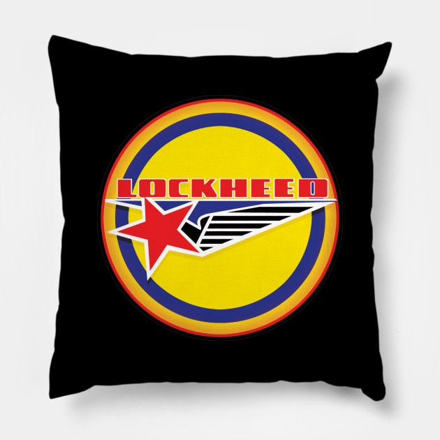 Lockheed vintage aircraft Pillow by Midcenturydave