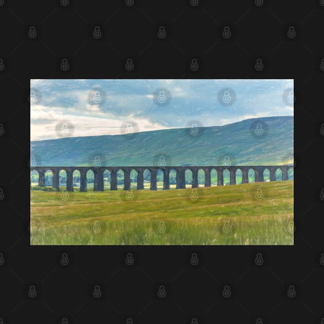 The Ribblehead Viaduct as a Digital Sketch by IanWL