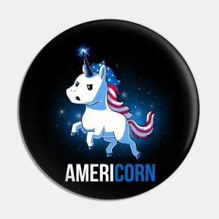 Lovely Horse Unicorn American Flag Costume Gift Pin