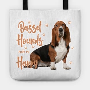 Basset Hounds Make Me Happy! Tote