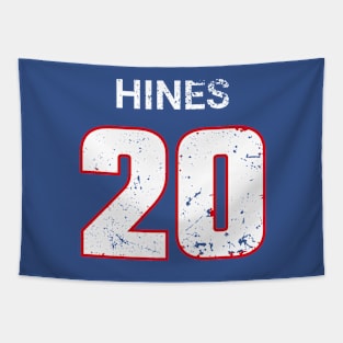 Nyheim Hines 20 Jersey Number Distressed Tapestry