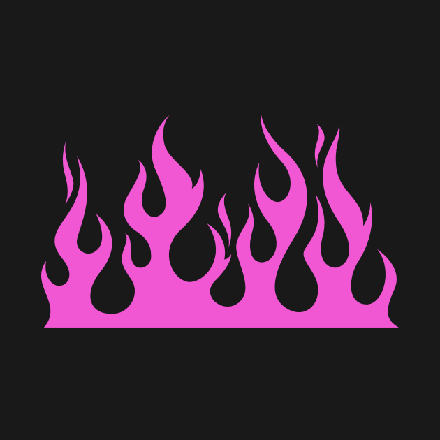 Pink Hot Rod Flames by Trendy Tshirts