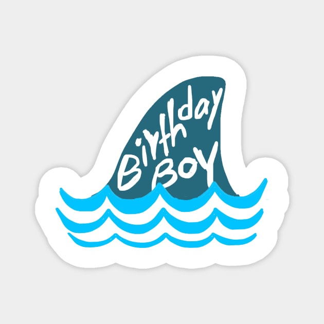 Birthday boy shark Magnet by LND4design