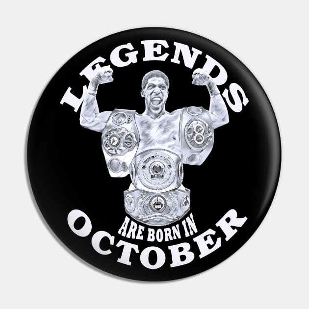 Legends Are Born In October Black Pin by FightIsRight