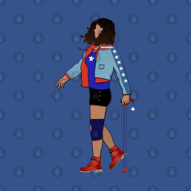 America Chavez With Cane by RollingMort91