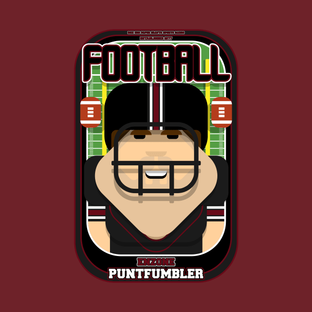 American Football Black and Maroon - Enzone Puntfumbler - Bob version by Boxedspapercrafts