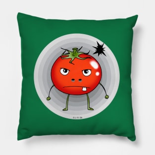 funny angry tomato Pillow