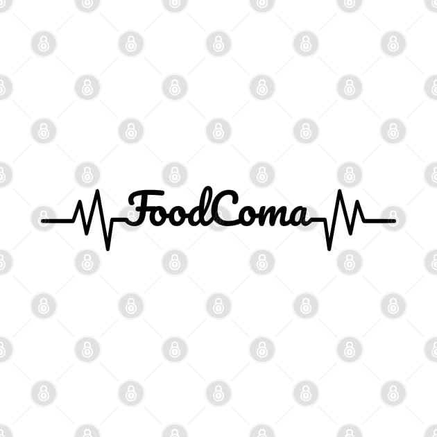 Food Coma Heart Rate Black by felixbunny