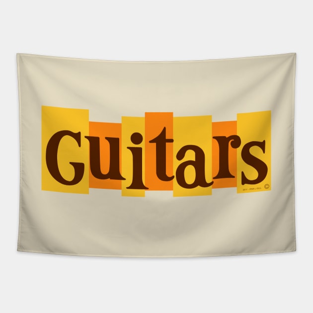 Guitars - Old School Nacho Style Tapestry by Music Bam International