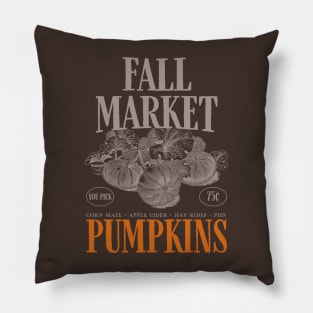 Fall Market Pumpkins Halloween Pillow