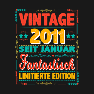 Januar 2011 Vintage Fantastisch 13 Jahren Mann Frau Geburtstag T-Shirt