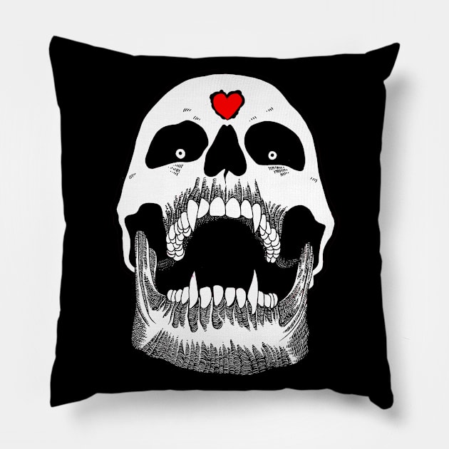 Vampiric Skull Pillow by FUN ART