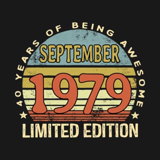 Born September 1979 40th Birthday Gifts T-Shirt