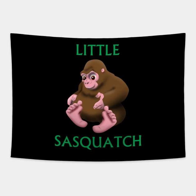 Little Bigfoot Tapestry by Wickedcartoons