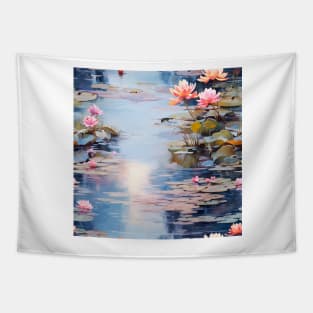 Monet Style Water Lilies 9 Tapestry