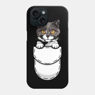 Funny British Shorthair Pocket Cat Phone Case