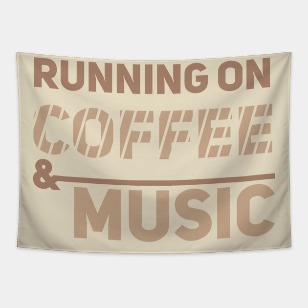 Running on coffee & music Tapestry by Degiab