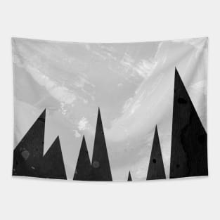 Negative Moon - Geometric & Polygon Tapestry