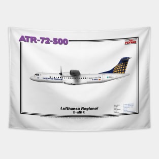 Avions de Transport Régional 72-500 - Lufthansa Regional (Art Print) Tapestry